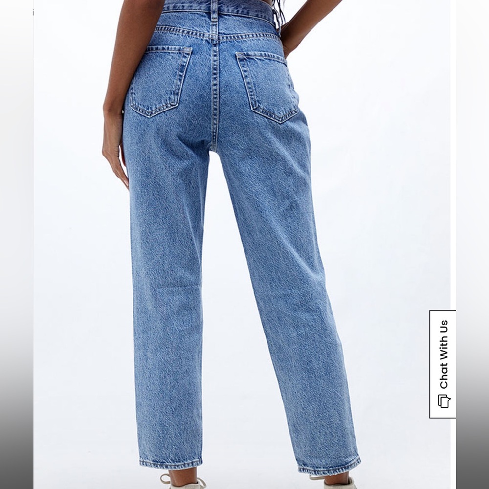 NWOT PacSun Medium Wash High Rise Straight Denim Jeans Pants - Picture 7 of 9